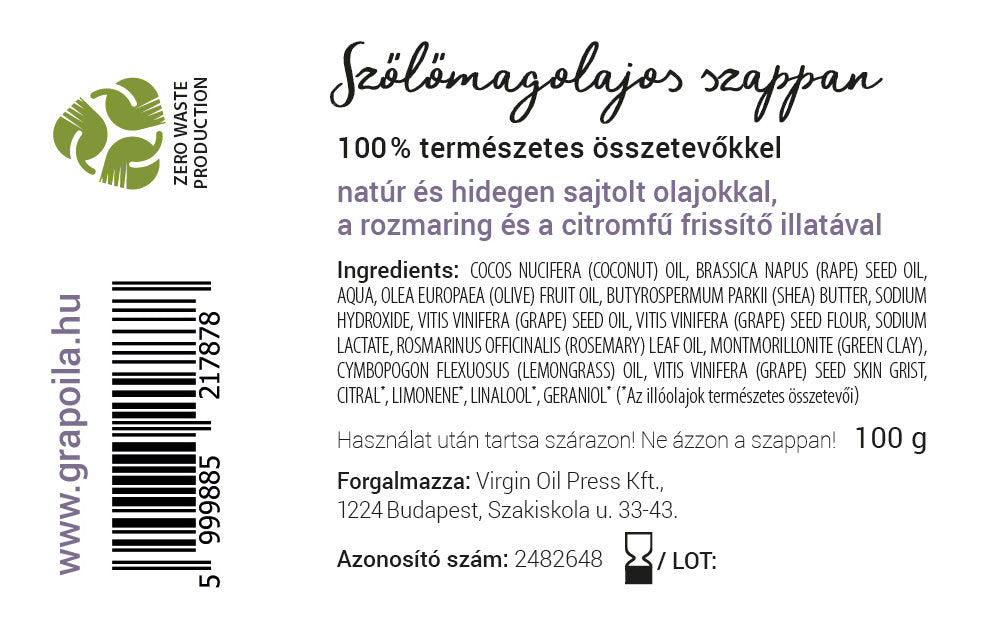 Szőlőmagolajos szappan