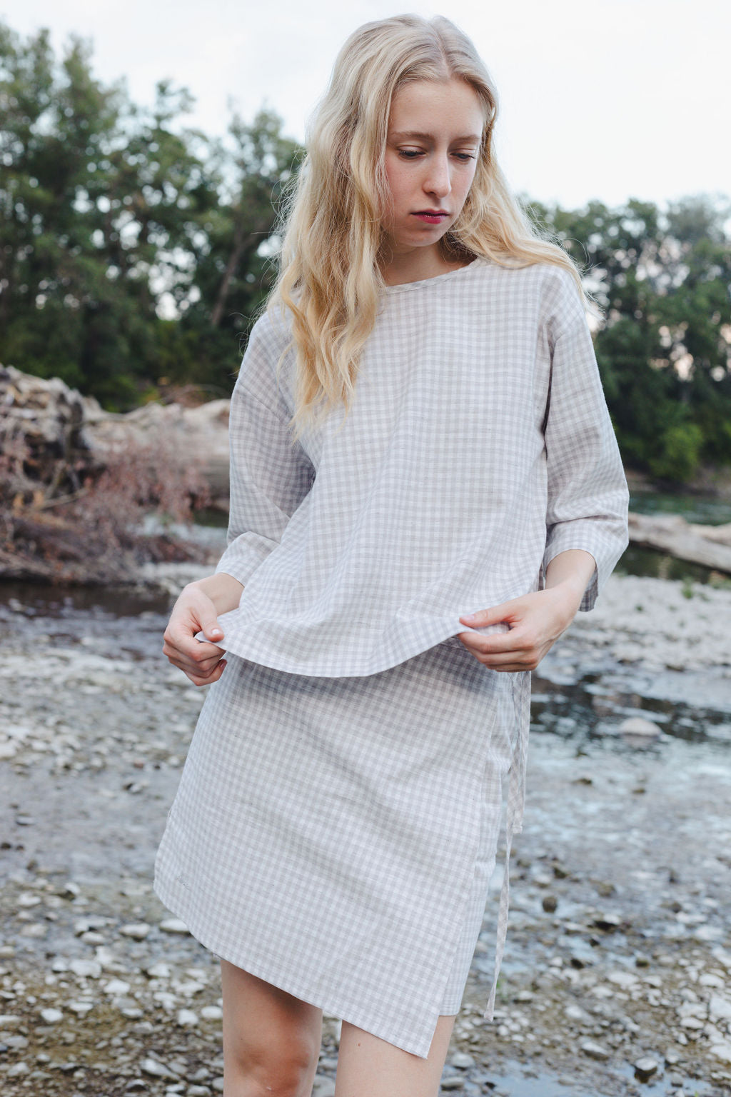 WAFFLE TOP / CHECKS