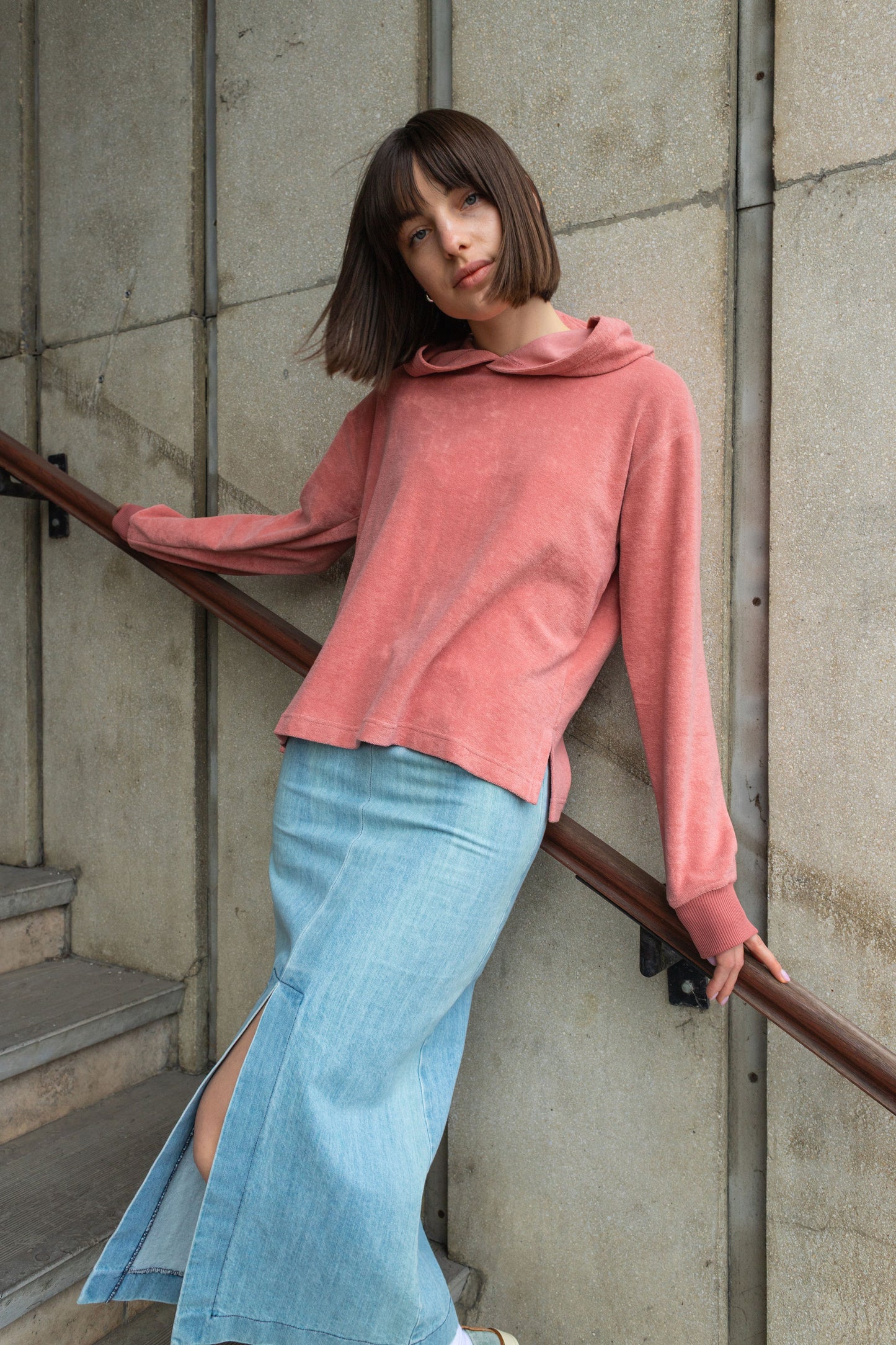TERRY HOODIE / ROSEWOOD