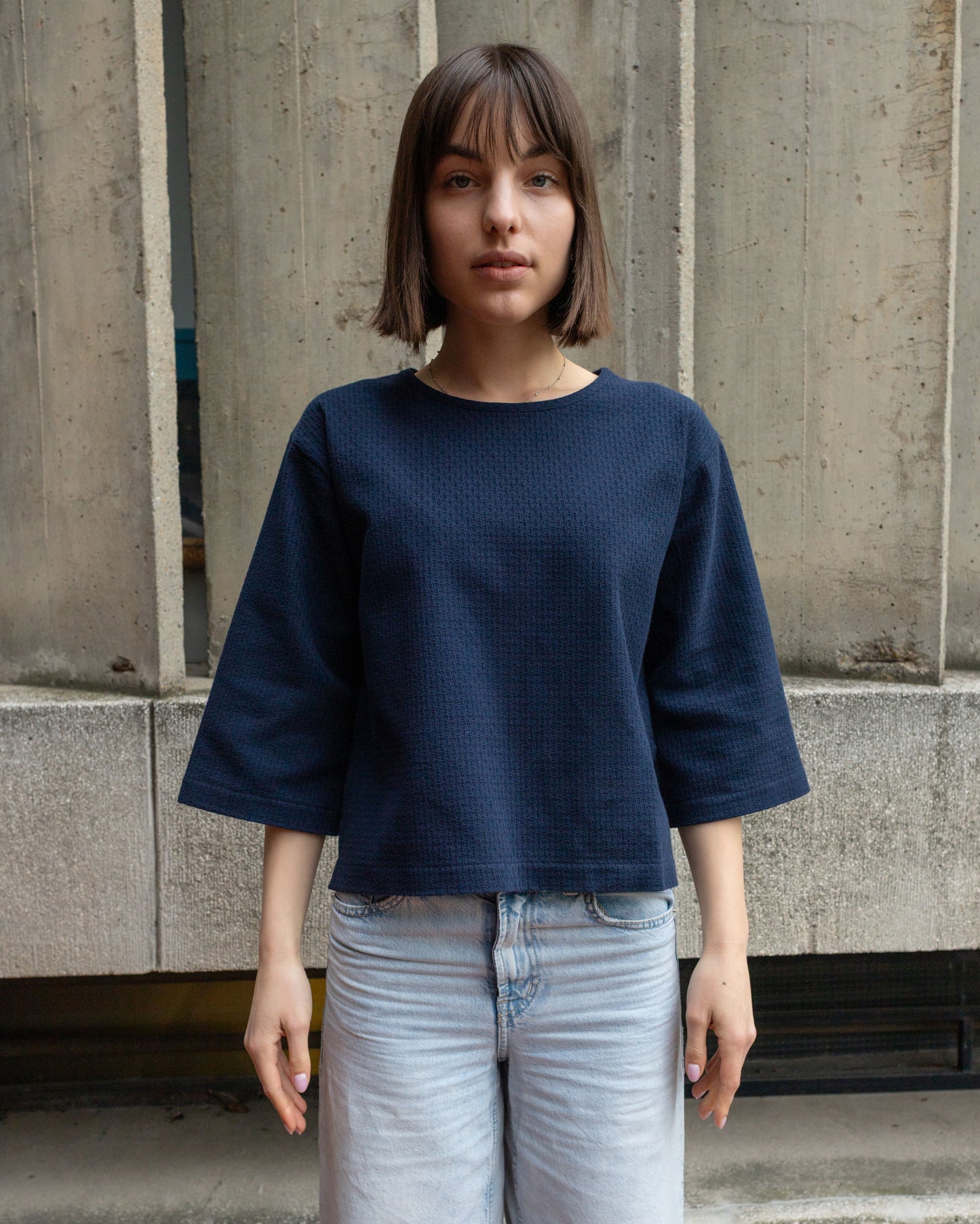 WAFFEL TOP / NAVY