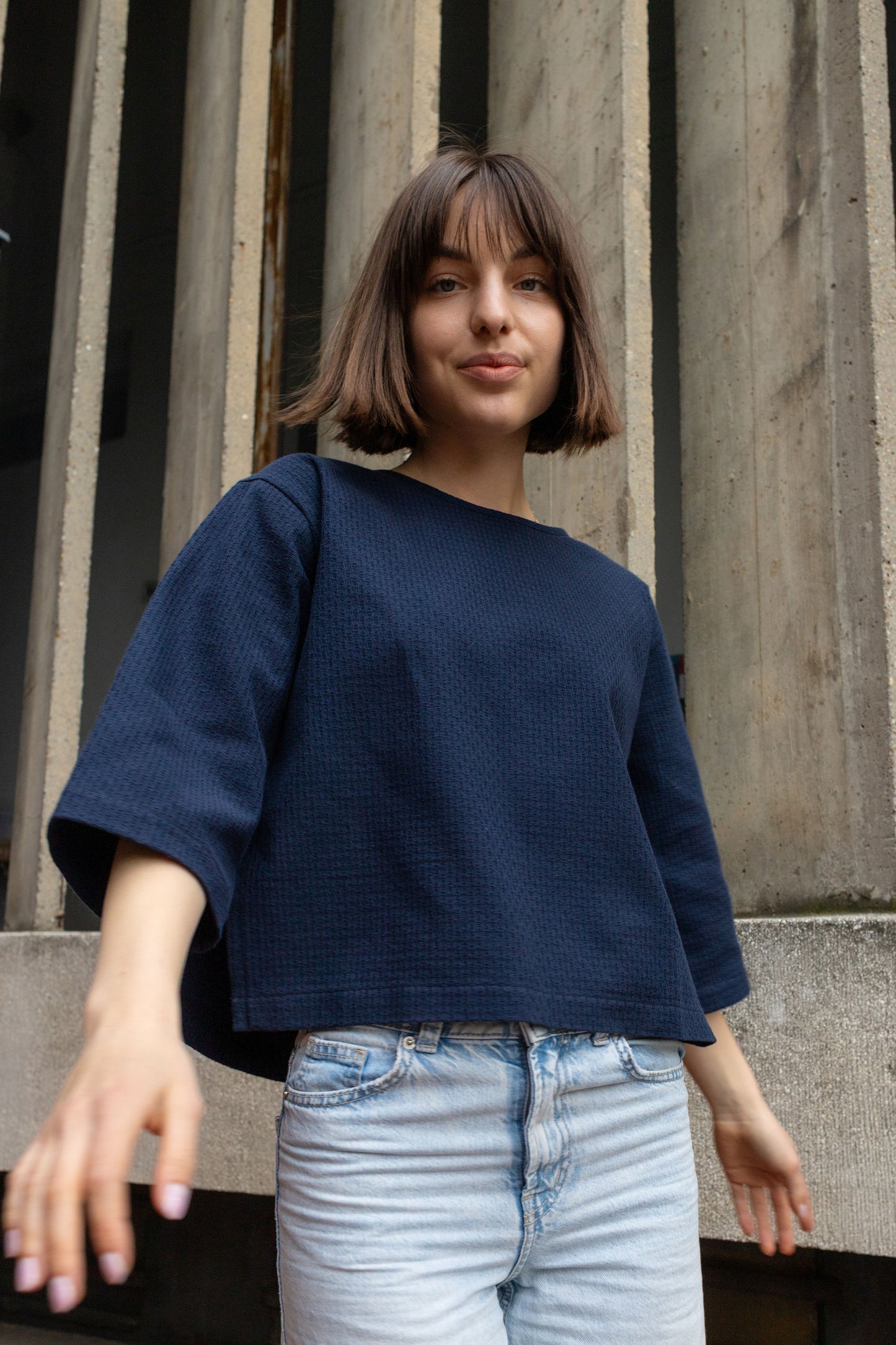 WAFFEL TOP / NAVY