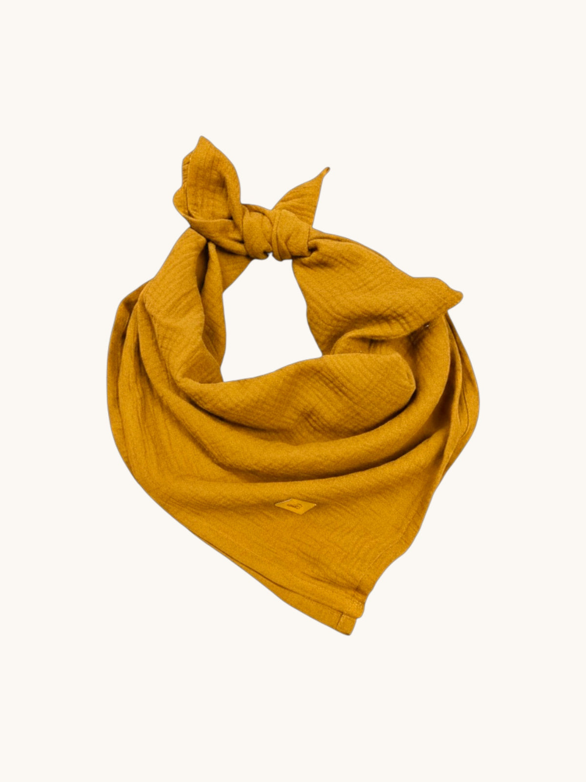 GAUZE SCARF SMALL / MUSTARD