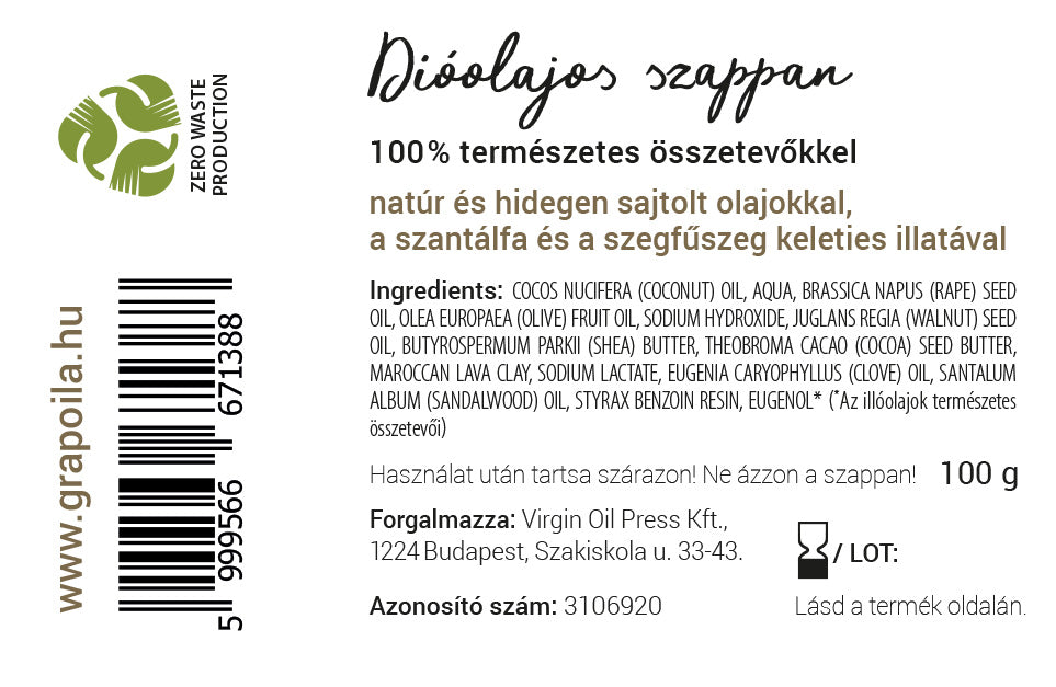 Dióolajos szappan