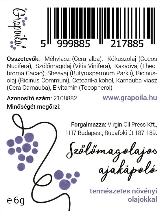 Szőlőmagolajos ajakápoló
