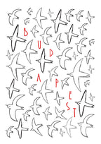 Budapest birds print 