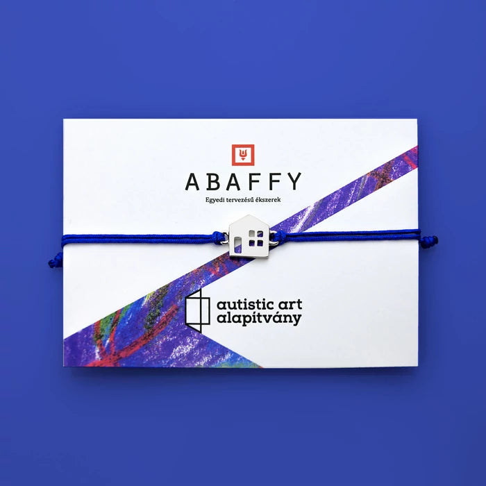 Autistic Art Ezüst karkötő - Házikó