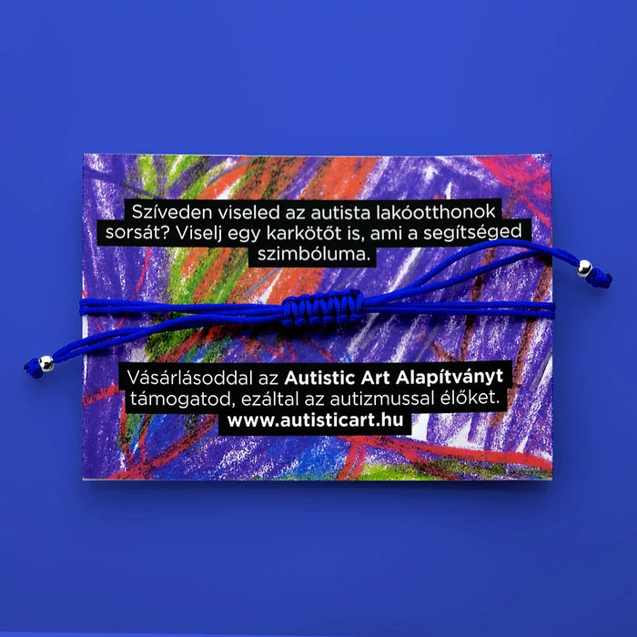 Autistic Art Ezüst karkötő - Házikó