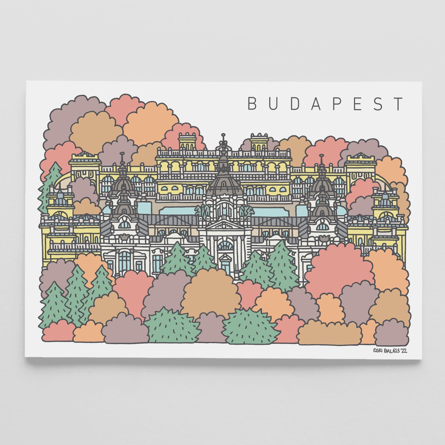 Széchenyi fürdő képeslap