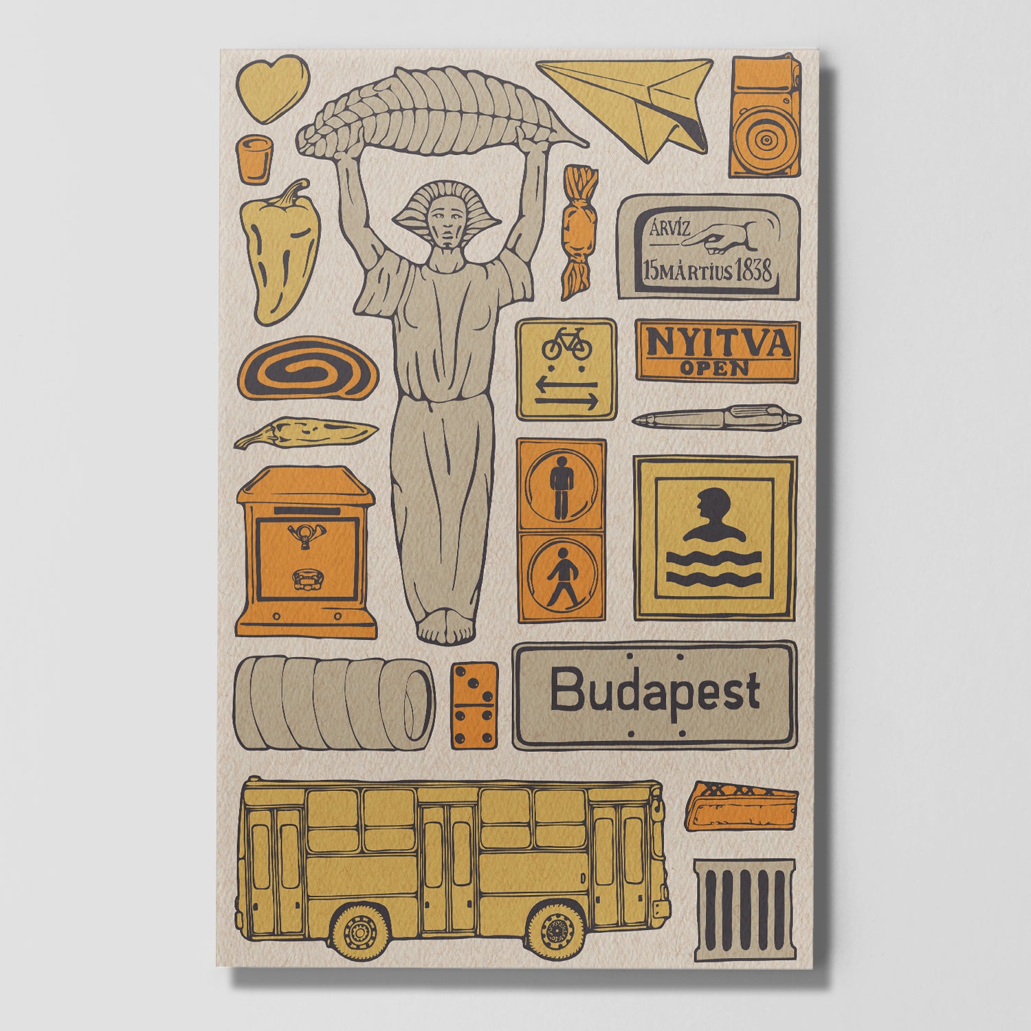 Budapest szimbólumok mágnes