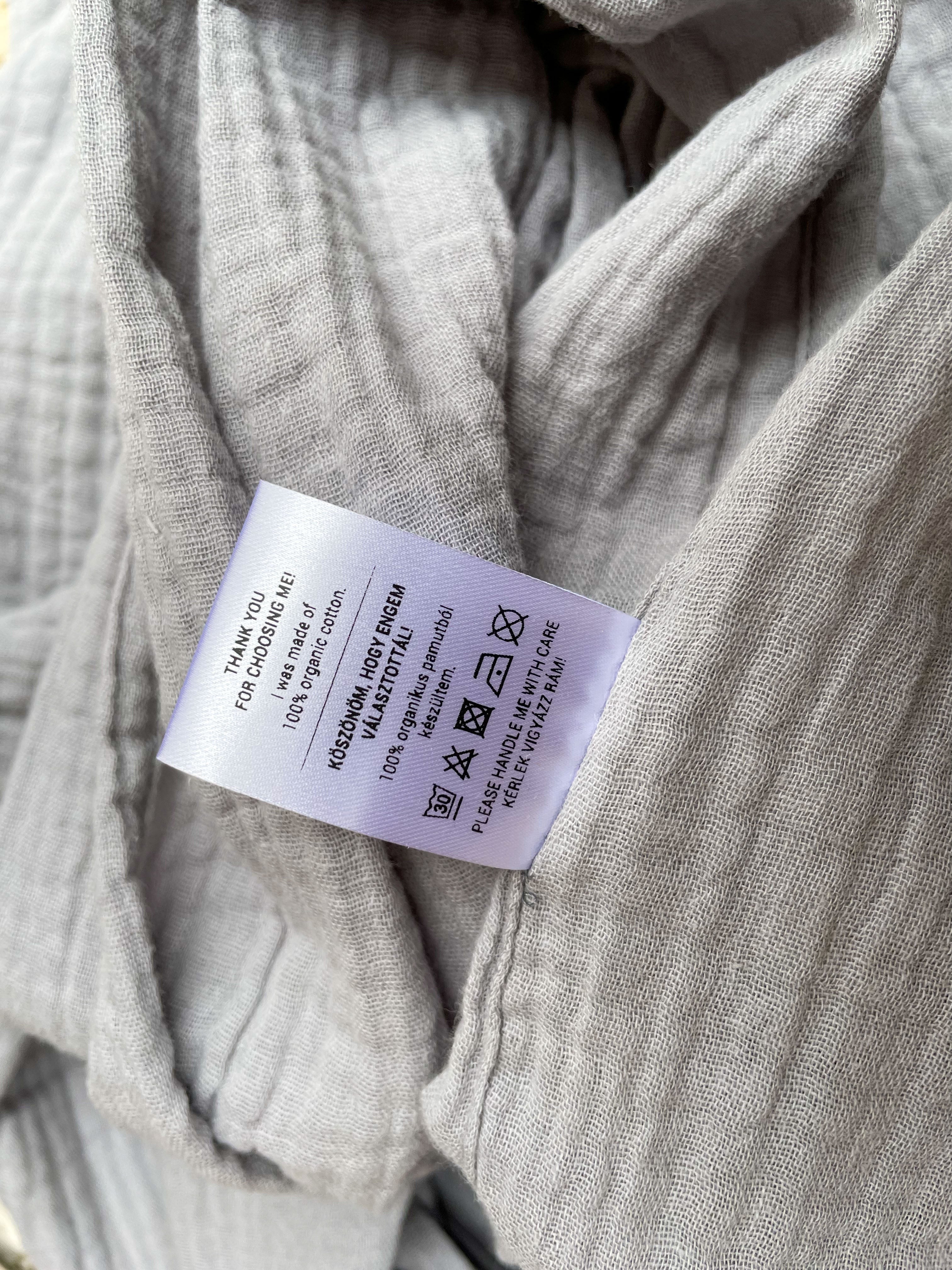 GAUZE SCARF BIG / GREY