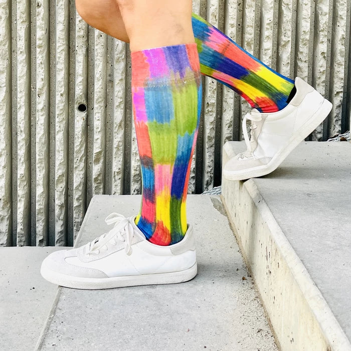 Calcetines de campos de arte autista