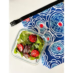Autistic Art Lunch Bag - Blue Flowers