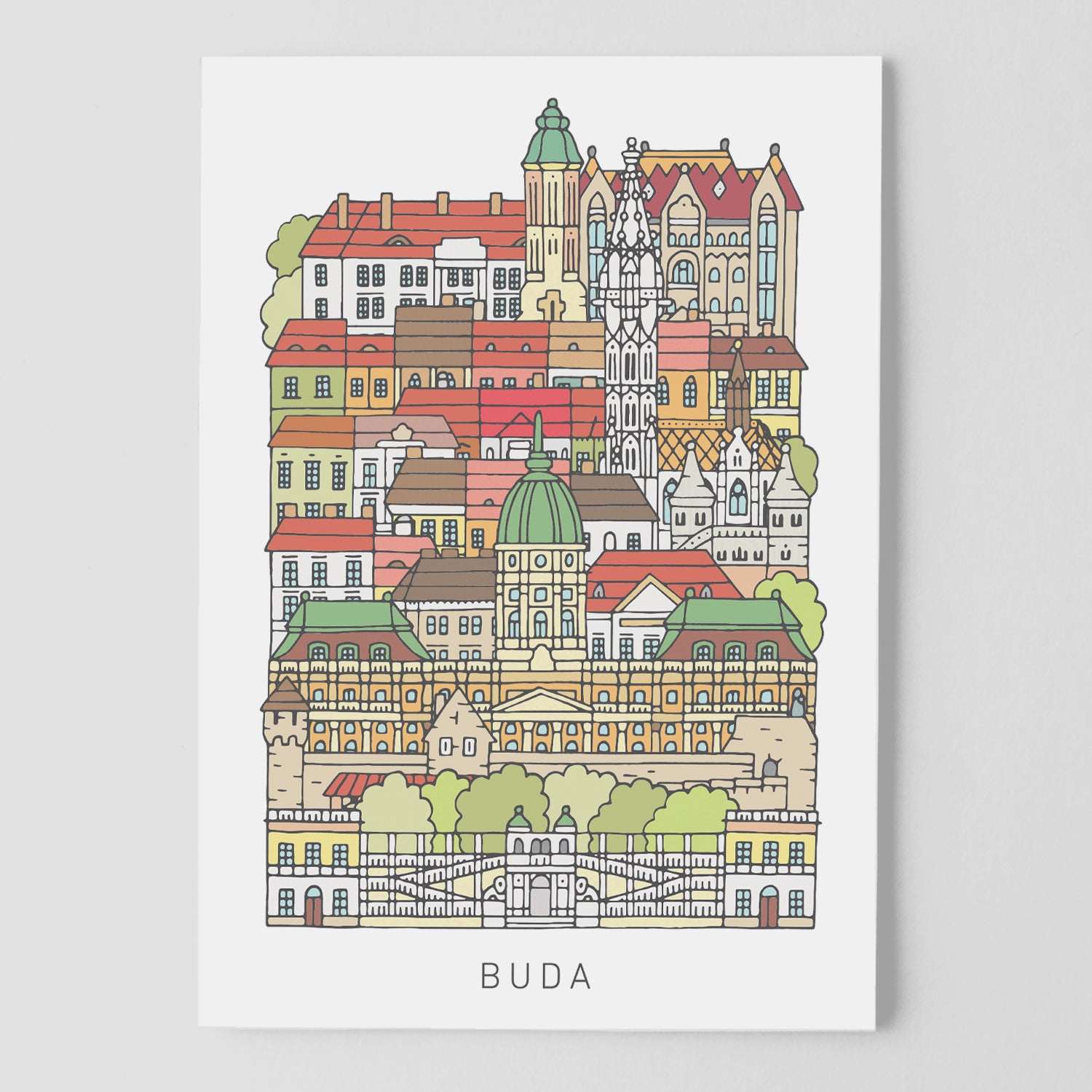 Buda postcard / print