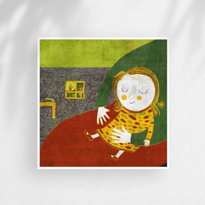 Lencsi / Little girl postcard 