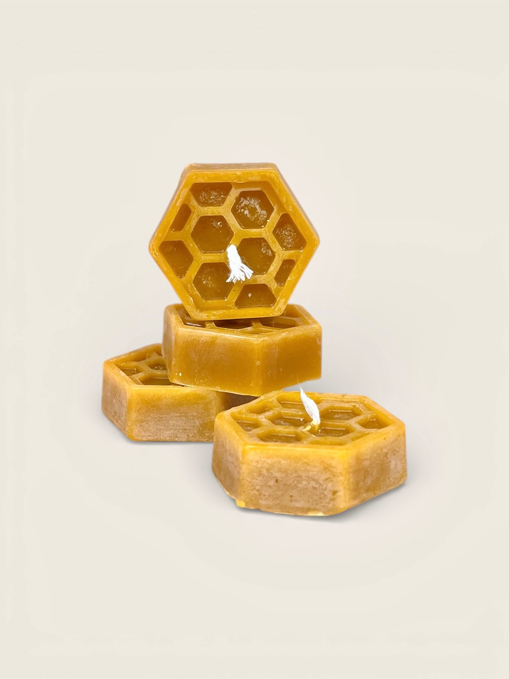 Hexagon méhviasz mécses