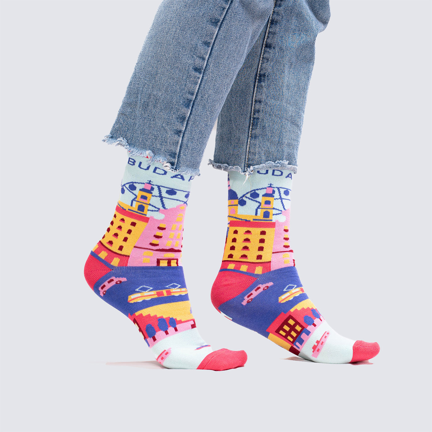 Budapest streets socks