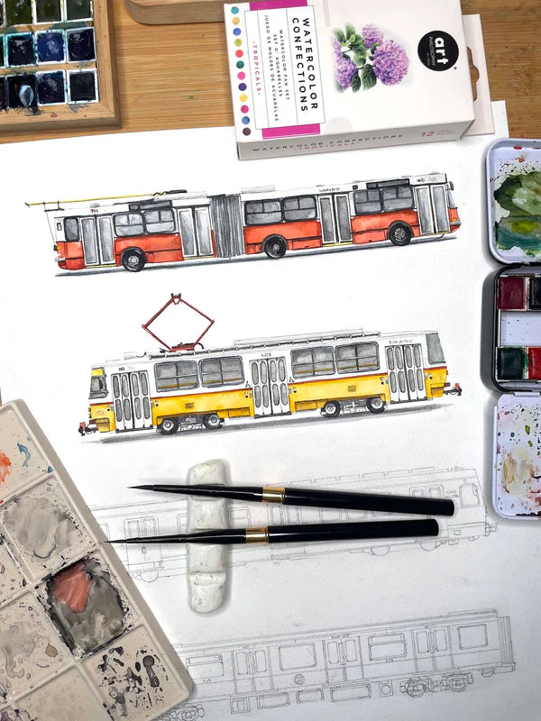 Budapest vehicles giclée print