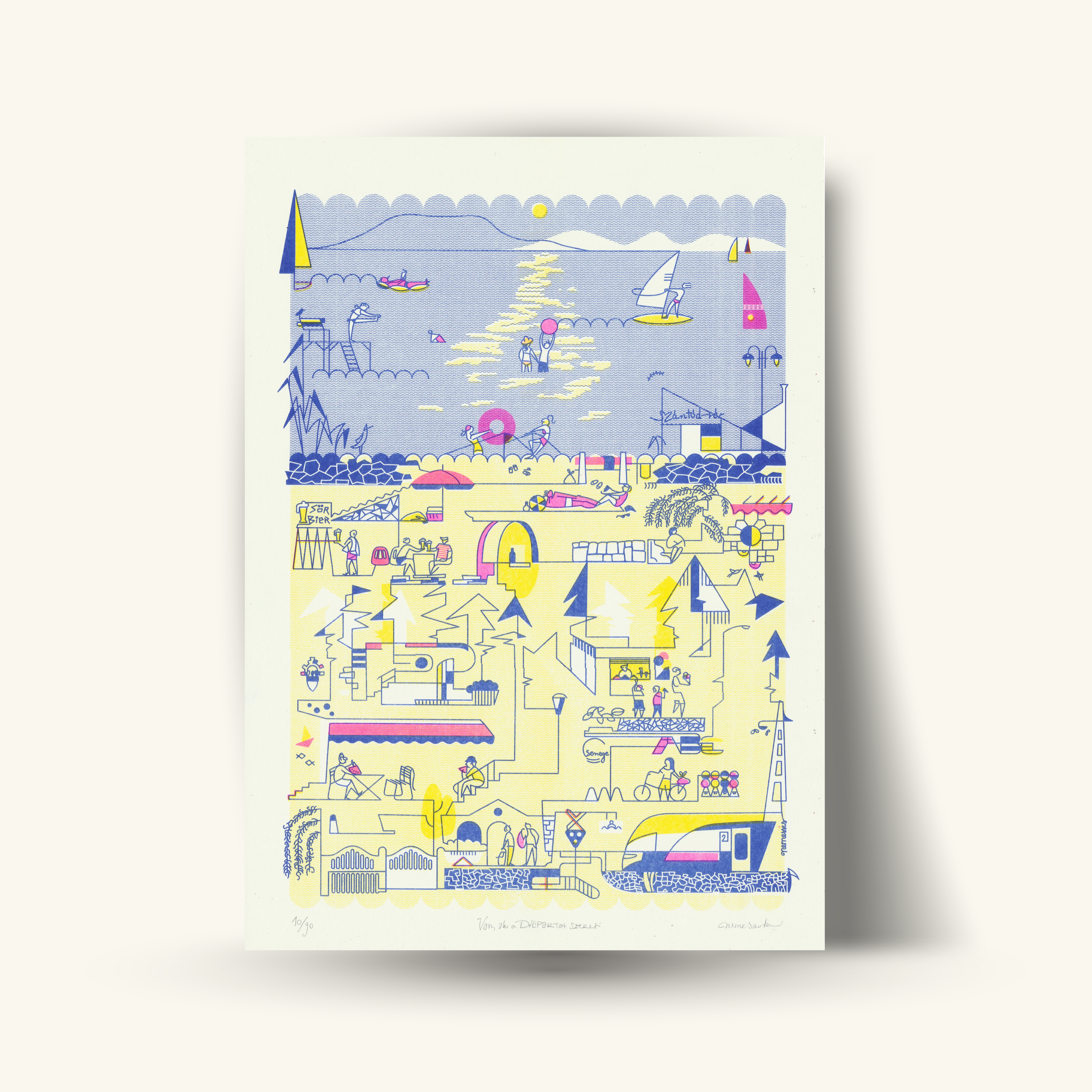 Some people love the south coast riso print A3 