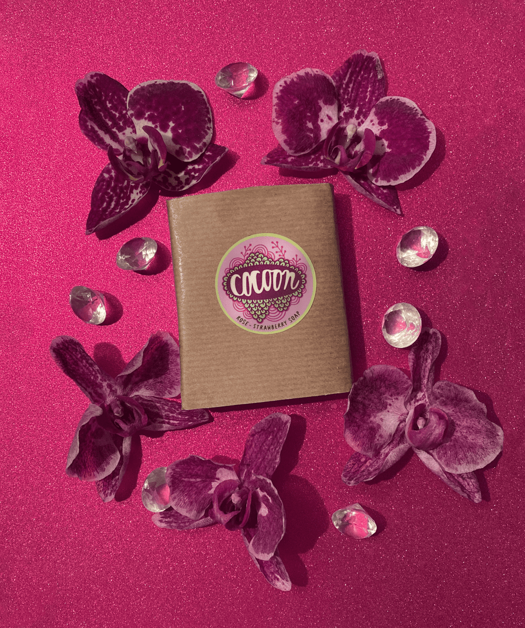 Strawberry-rose soap