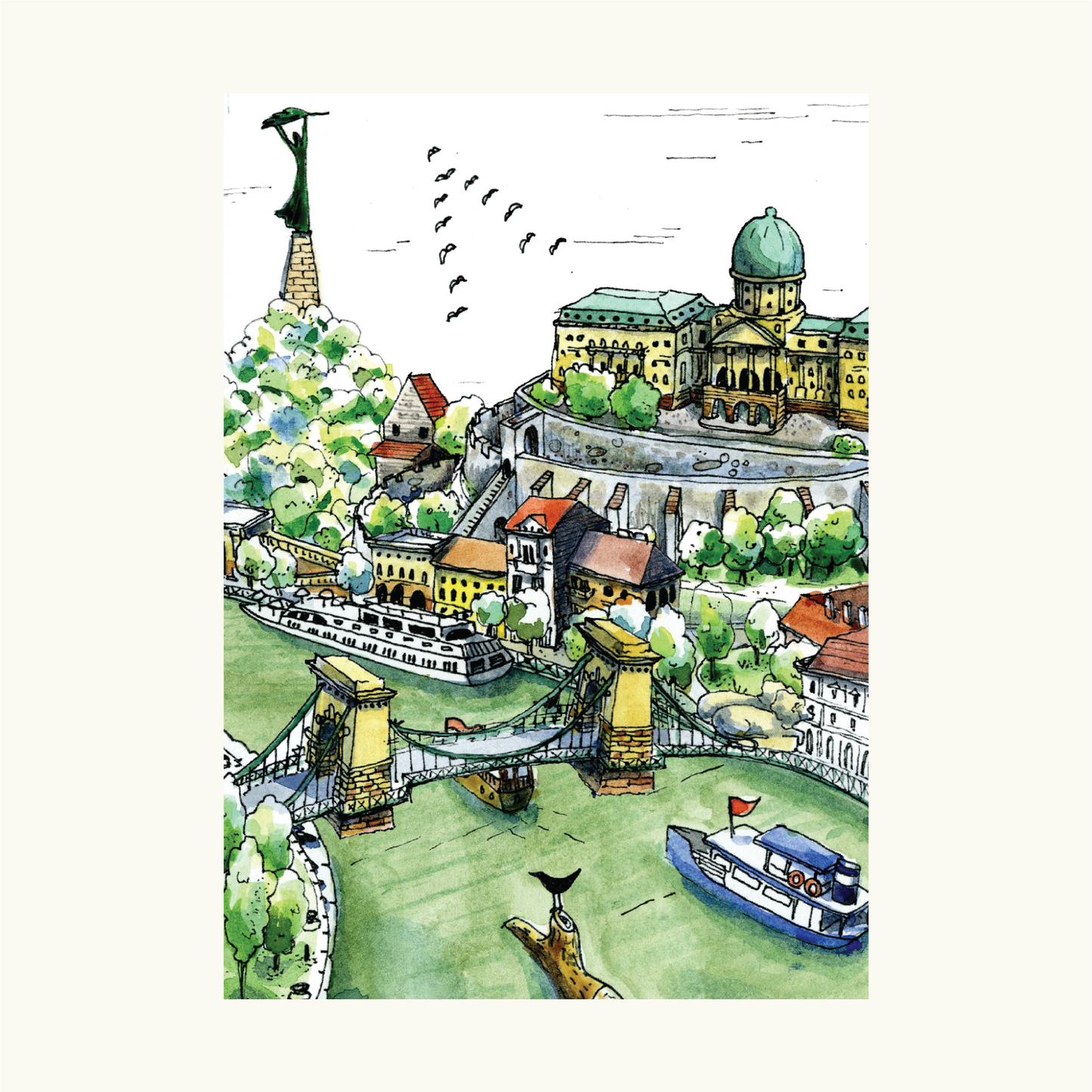 Gellért-hegy képeslap / nyomat