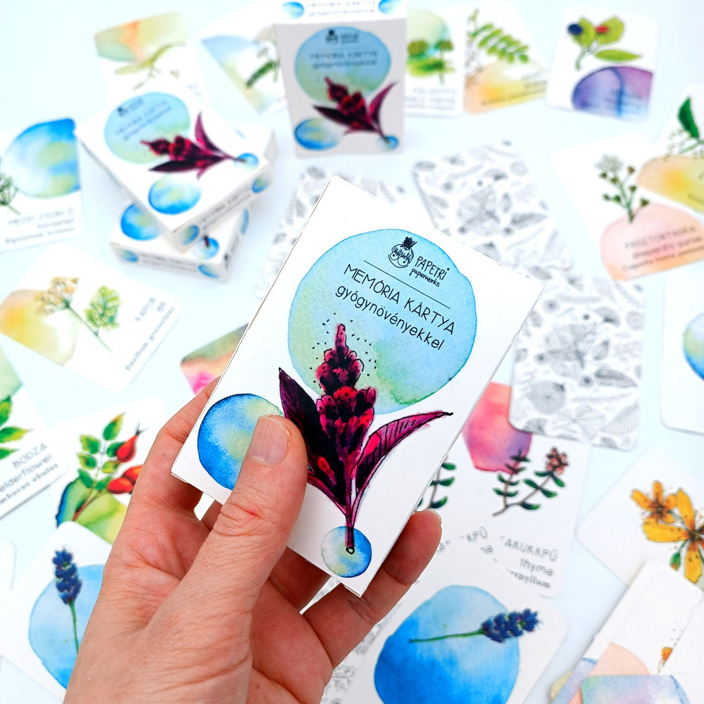 Memory card with herbs