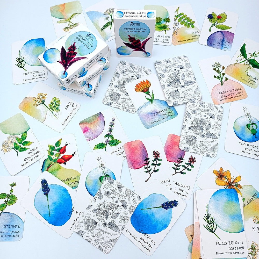 Memory card with herbs
