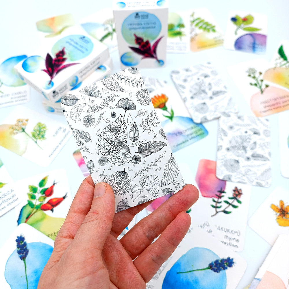 Memory card with herbs