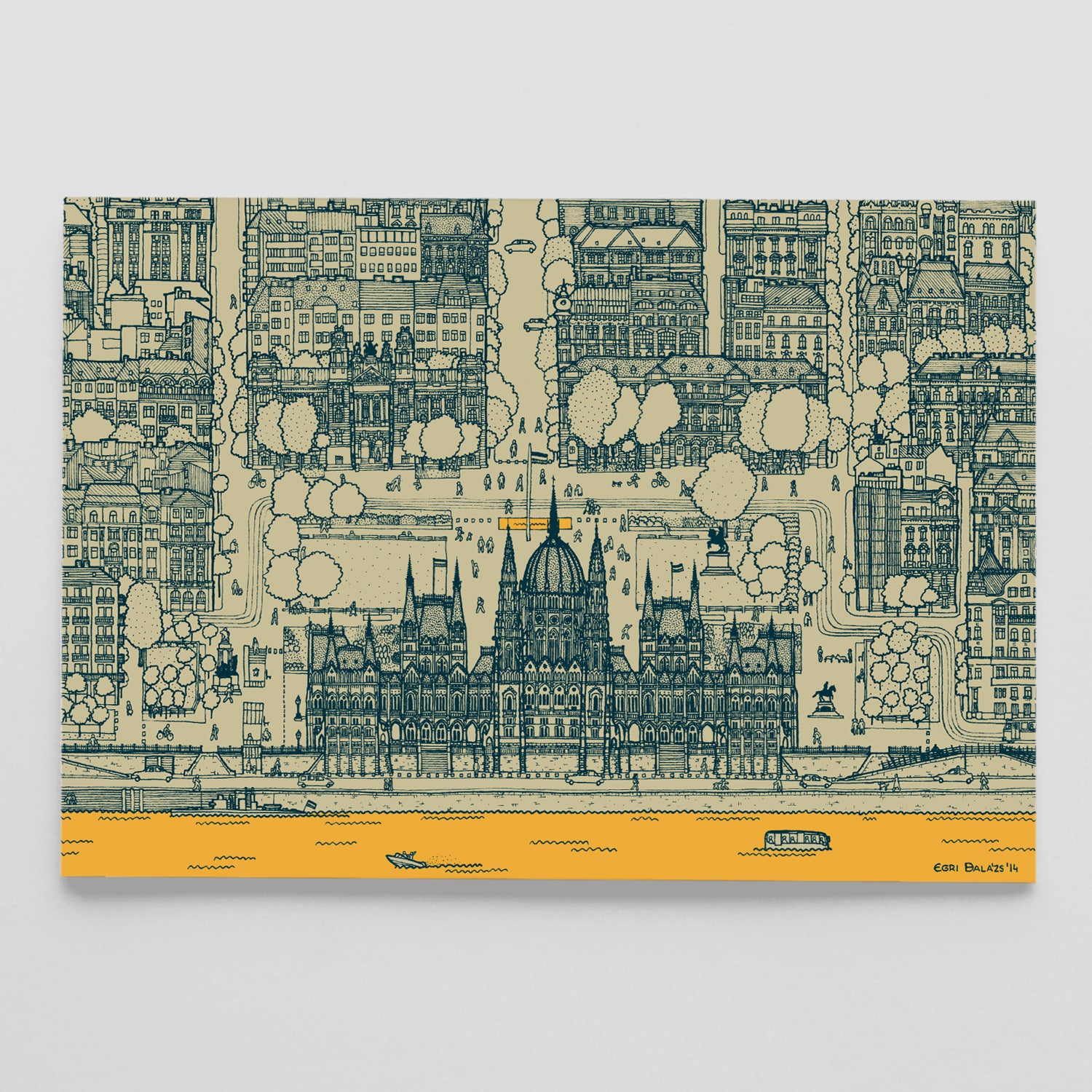 Kossuth Square postcard