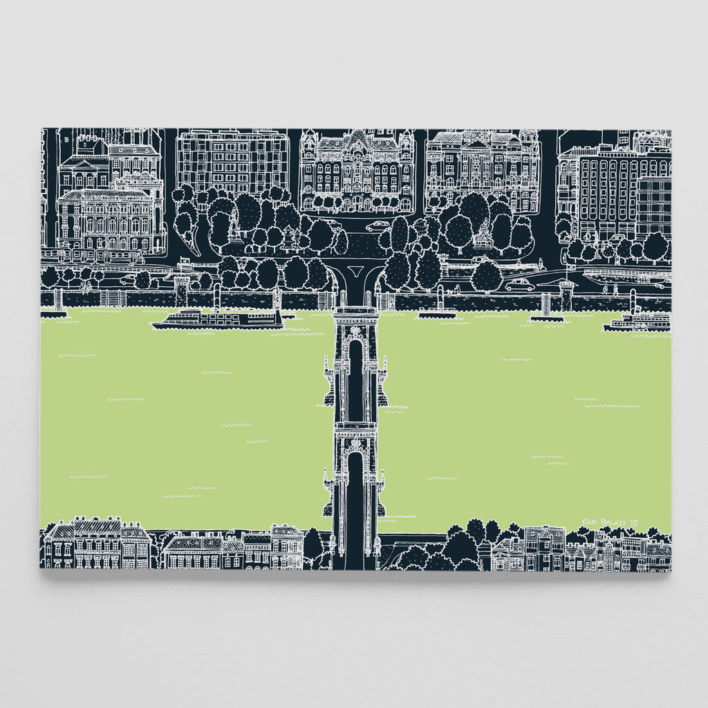 Chain Bridge postcard