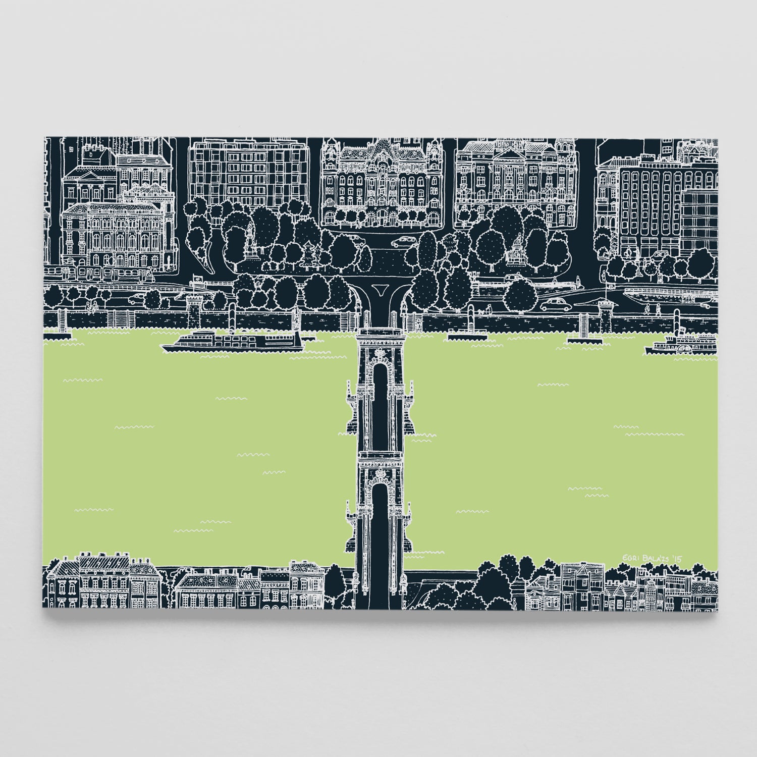 Chain Bridge postcard
