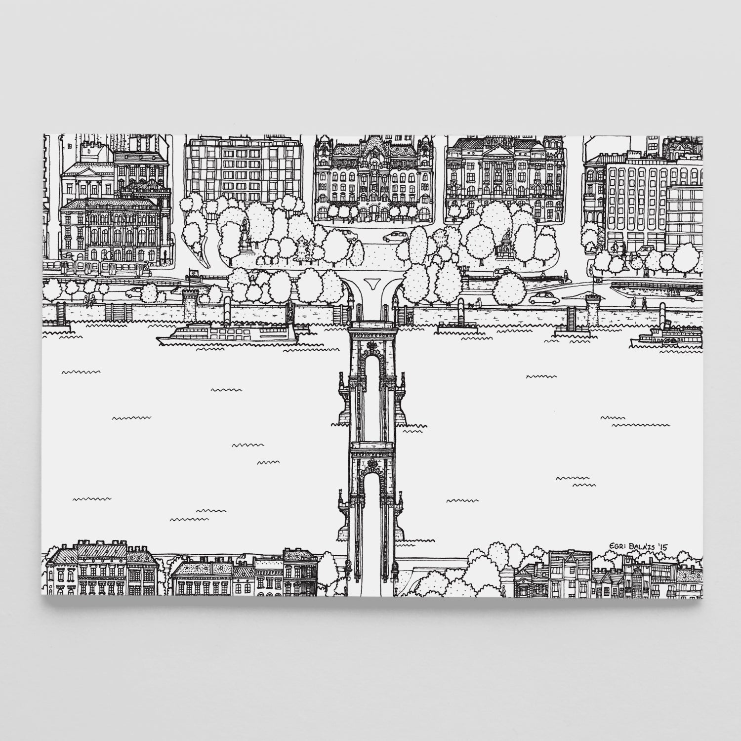 Chain Bridge postcard