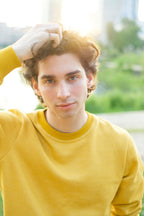 BICOLOR CREWNECK / MUSTARD