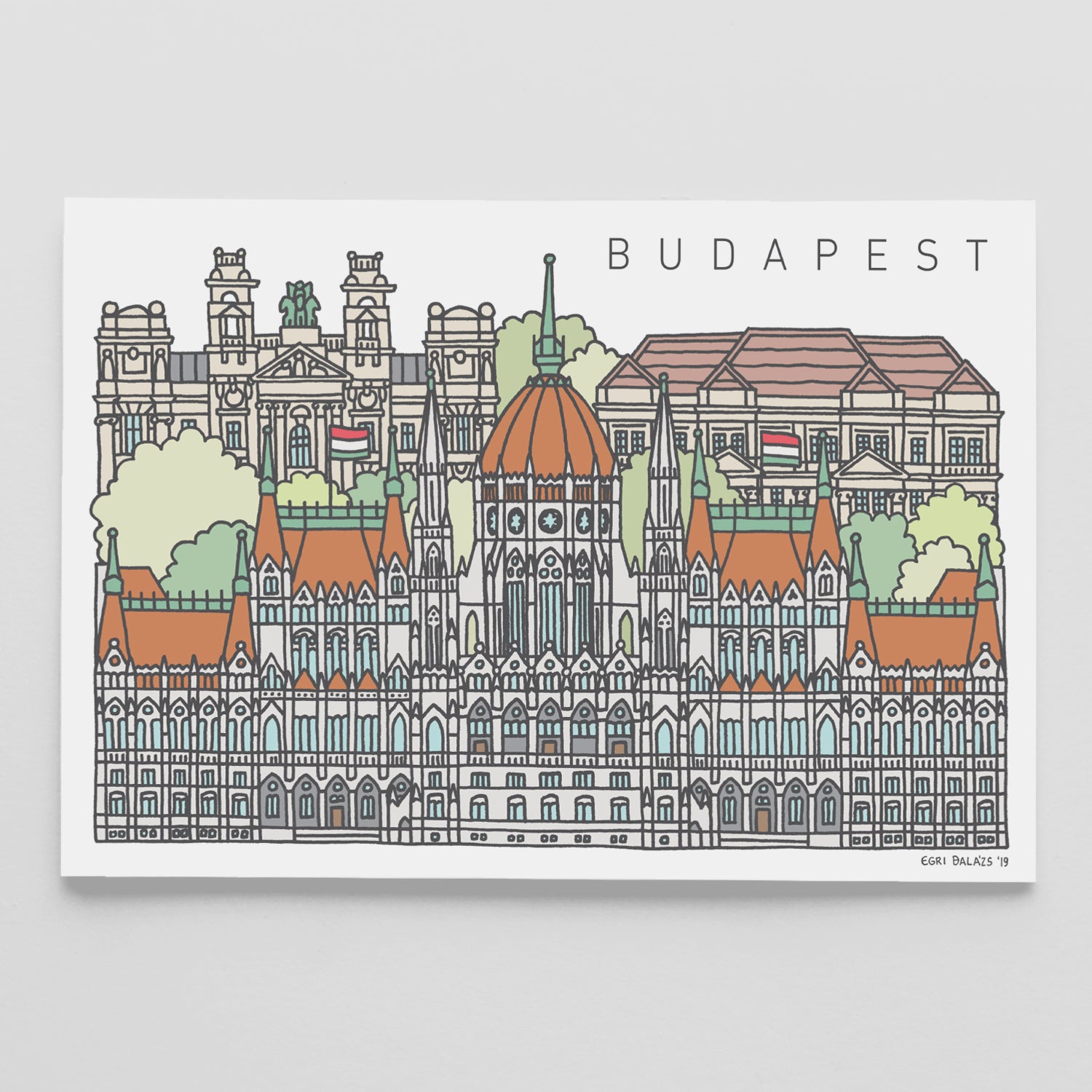 Parliament postcard/print