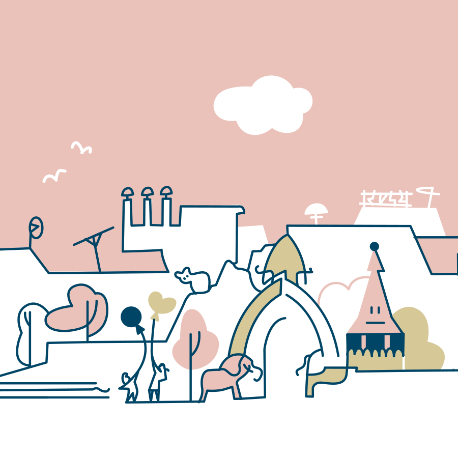 Room for rent pink with a view screen print B2 
