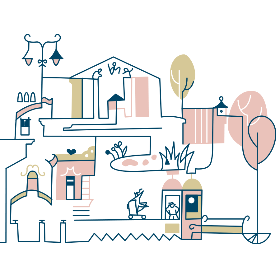 Room for rent pink with a view screen print B2 