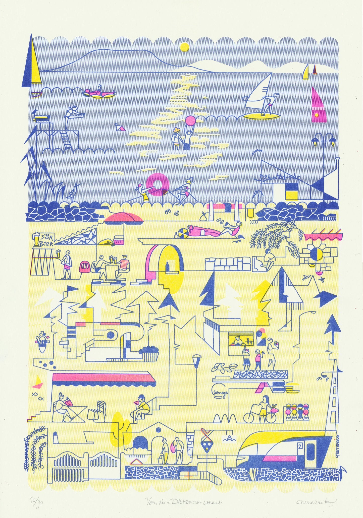 Van aki a déli partot szereti riso nyomat A3