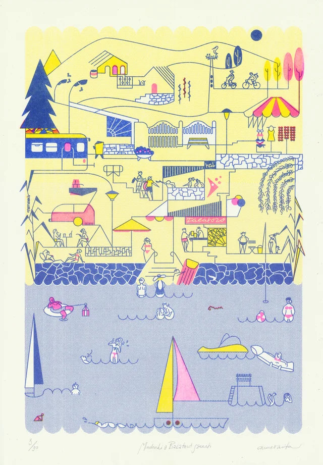 Everyone loves Lake Balaton funny print A3 