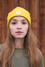 RIB BEANIE / MUSTARD
