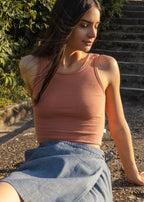 FLAP MINI SKIRT / DENIM