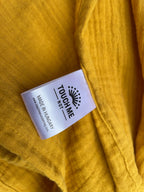 GAUZE SCARF SMALL / MUSTARD