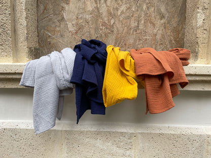 GAUZE SCARF BIG / MUSTARD