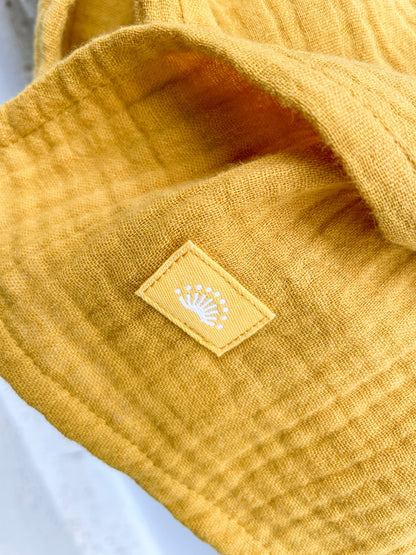 GAUZE SCARF BIG / MUSTARD