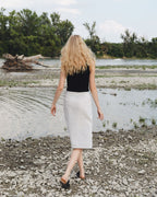 FLAP MIDI SKIRT / CHECKS