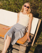 FLAP MIDI SKIRT / STRIPED