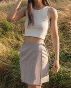 FLAP MINI SKIRT / NATUR