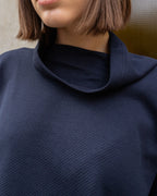 FUNNEL NECK / 3D NAVY