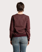 BICOLOR CREWNECK / WINE
