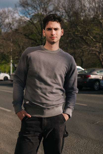 BICOLOR CREWNECK / ASH