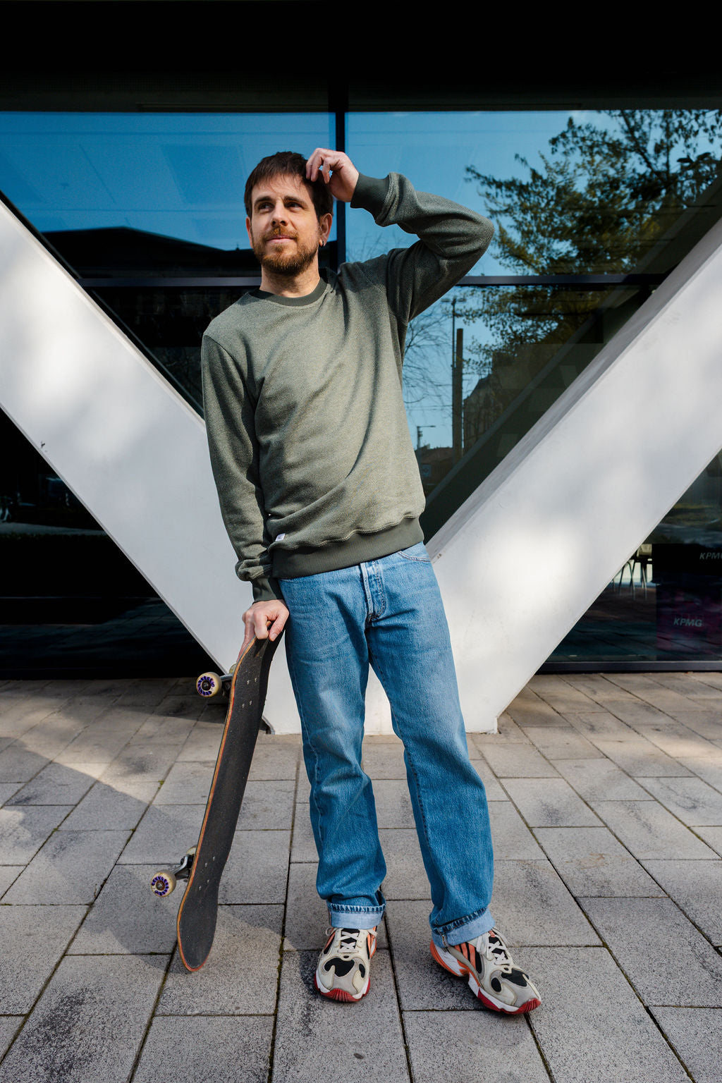 BICOLOR CREWNECK / PINE