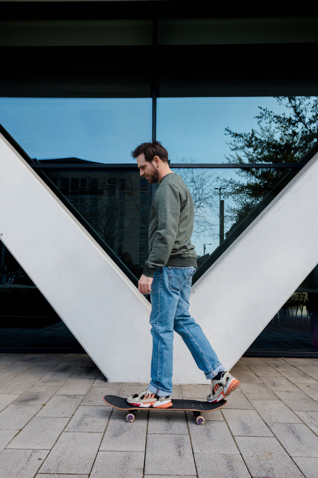 BICOLOR CREWNECK / PINE